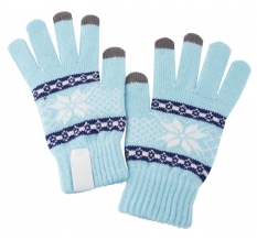 Сенсорные перчатки Snowflake, голубые