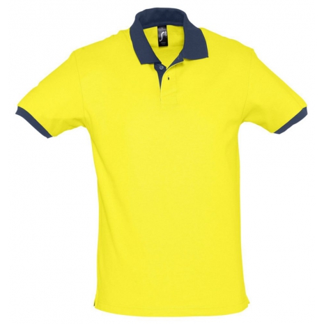 Рубашка поло Prince 190, желтая с темно-синим0