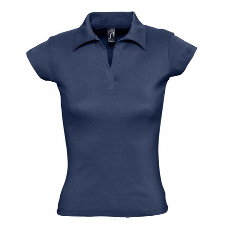 Рубашка поло женская без пуговиц PRETTY 220, кобальт (темно-синяя)0