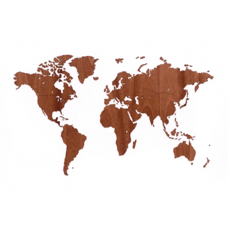 Деревянная карта мира World Map Wall Decoration Exclusive, красное дерево0