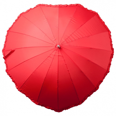 Зонт-трость «Сердце», красный0