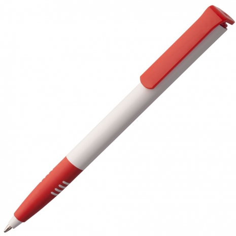Ручка шариковая Senator Super Soft, белая с красным0