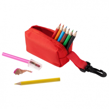 Набор Hobby с цветными карандашами и точилкой, красный0