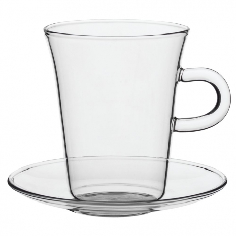 Чашка с блюдцем Glass Duo0