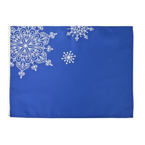 Декоративная салфетка «Снежинки», синяя0