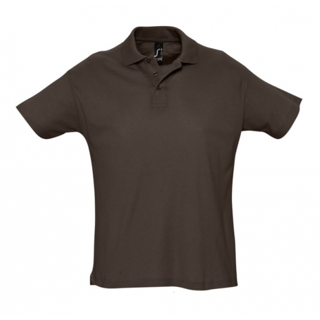 Рубашка поло мужская SUMMER 170, темно-коричневая (шоколад)0