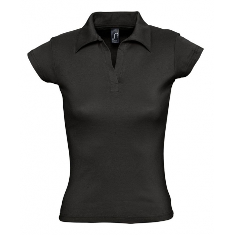 Рубашка поло женская без пуговиц PRETTY 220, черная0