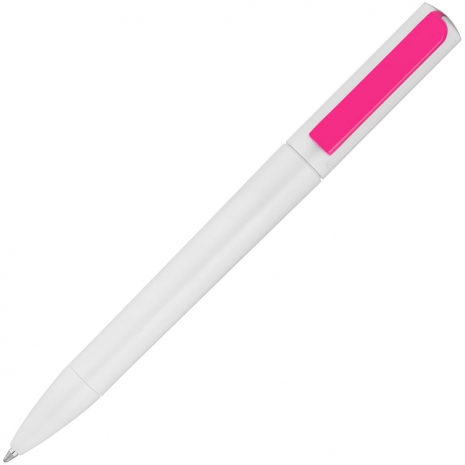 Ручка шариковая Split White Neon, белая с розовым0