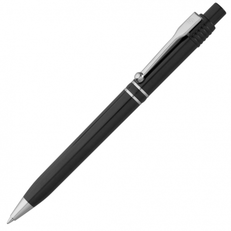 Ручка шариковая Raja Chrome, черная0