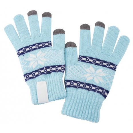 Сенсорные перчатки Snowflake, голубые0