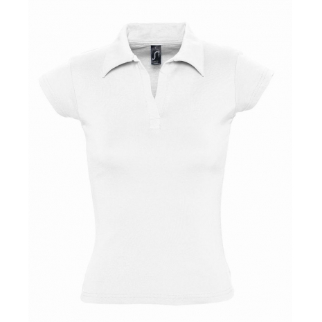 Рубашка поло женская без пуговиц PRETTY 220, белая0