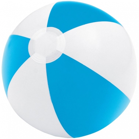 Надувной пляжный мяч Cruise, голубой с белым0